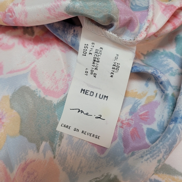 ME 2 BY MISS ELAINE | Floral Chemise, Sz. M - Picture 6 of 7